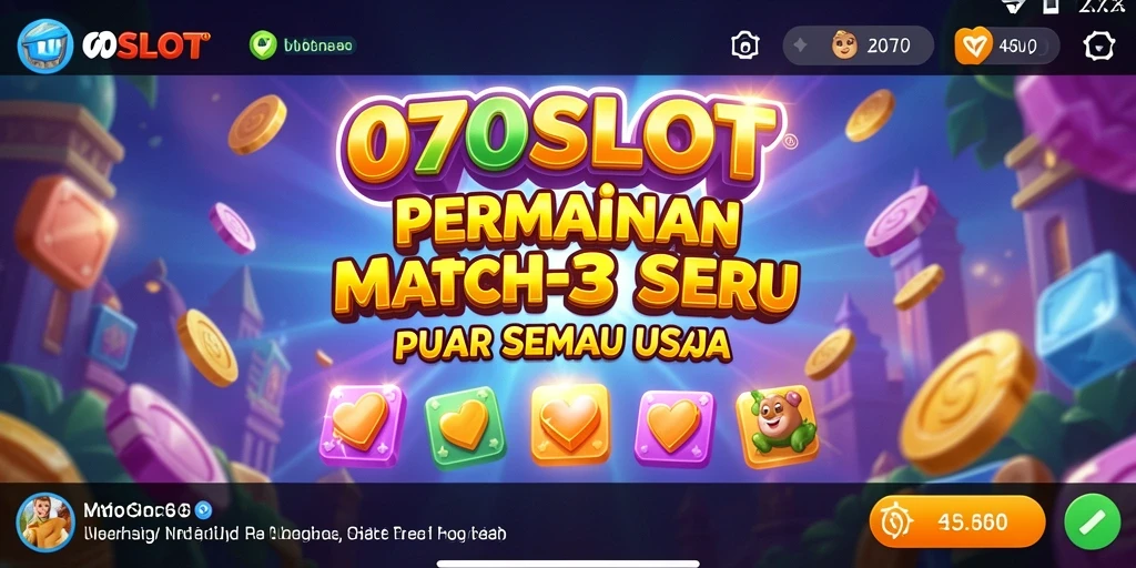 Screenshot gameplay 070SLOT menampilkan keseruan mencocokkan item.