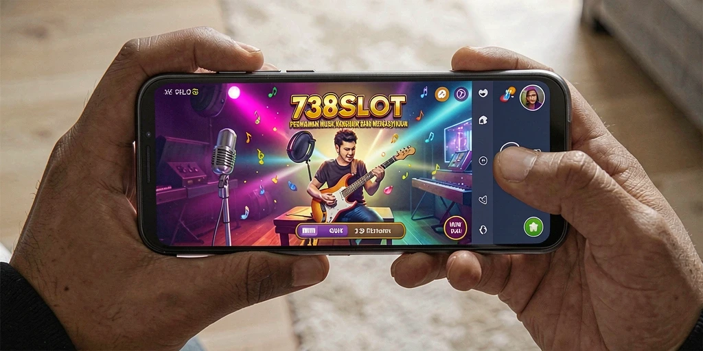 Tangkapan layar gameplay 738SLOT menampilkan alunan musik yang menarik.