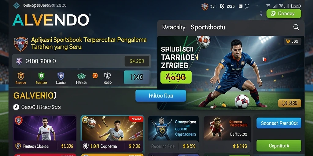 Tampilan gameplay menarik dari aplikasi Sportsbook ALVENDO.