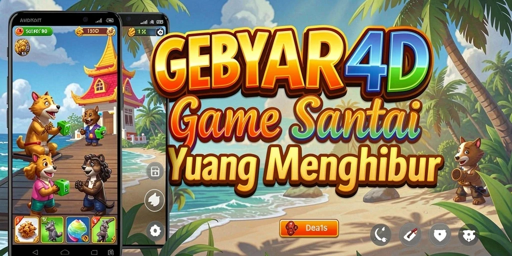 Tampilan gameplay GEBYAR4D yang menghibur dan penuh warna.