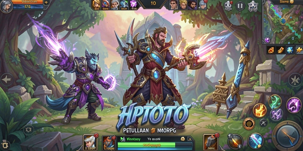 Screenshot HPTOTO menampilkan petualangan epik di dunia MMORPG.