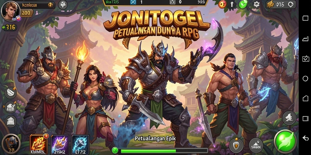 Tangkapan layar permainan menampilkan pertarungan menegangkan dalam dunia RPG yang menakjubkan.
