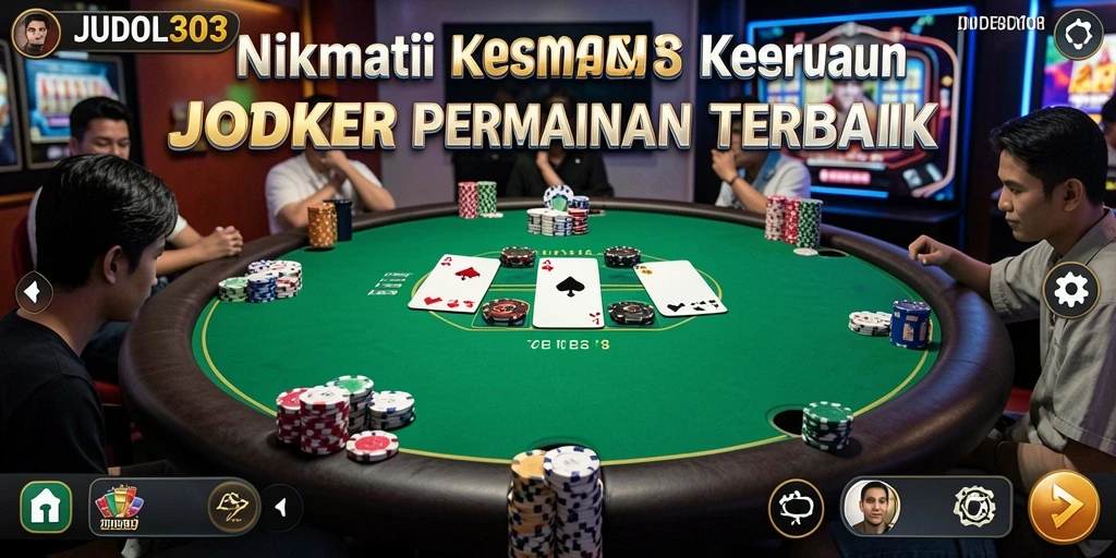 Tampilan gameplay seru di <strong>JUDOL303</strong> dengan aksi poker mendebarkan.