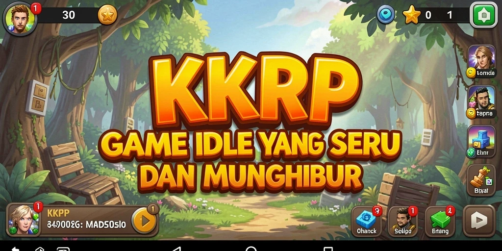 Screenshot utama KKRP menunjukkan gameplay Idle yang menawan dan menarik.