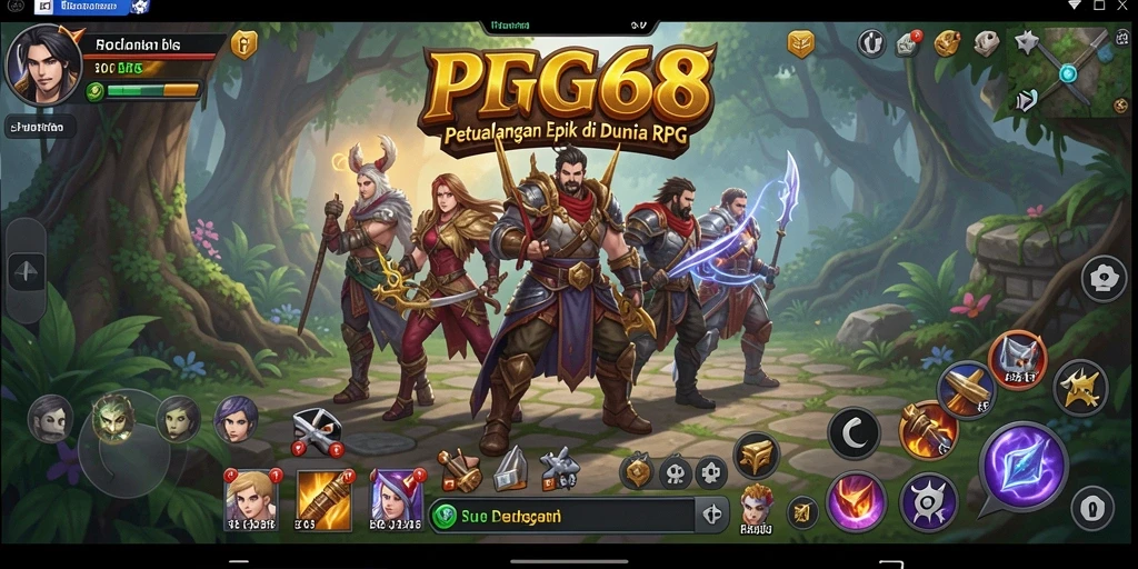 Tampilan menakjubkan dalam gameplay RPG PGG68.