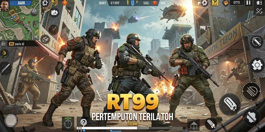 Gameplay seru di RT99 saat pertempuran Battle Royale.