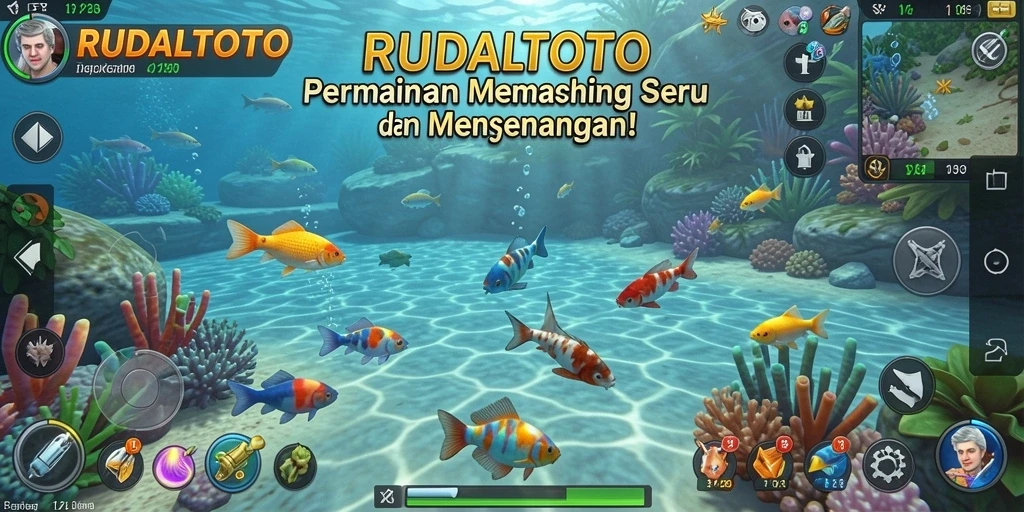 Screenshot gameplay RUDALTOTO menampilkan pengalaman memancing yang seru.