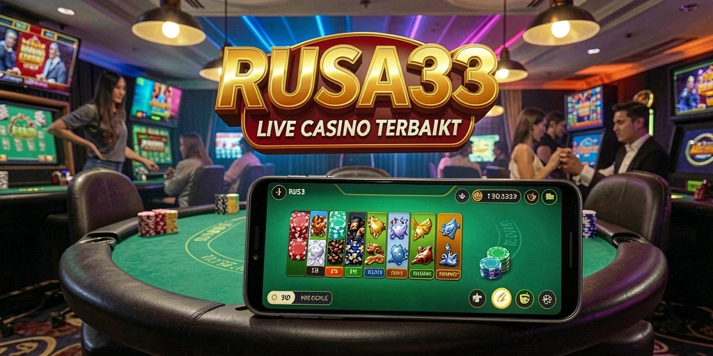 Screenshot gameplay RUSA33 yang menunjukkan suasana Live Casino yang nyata.
