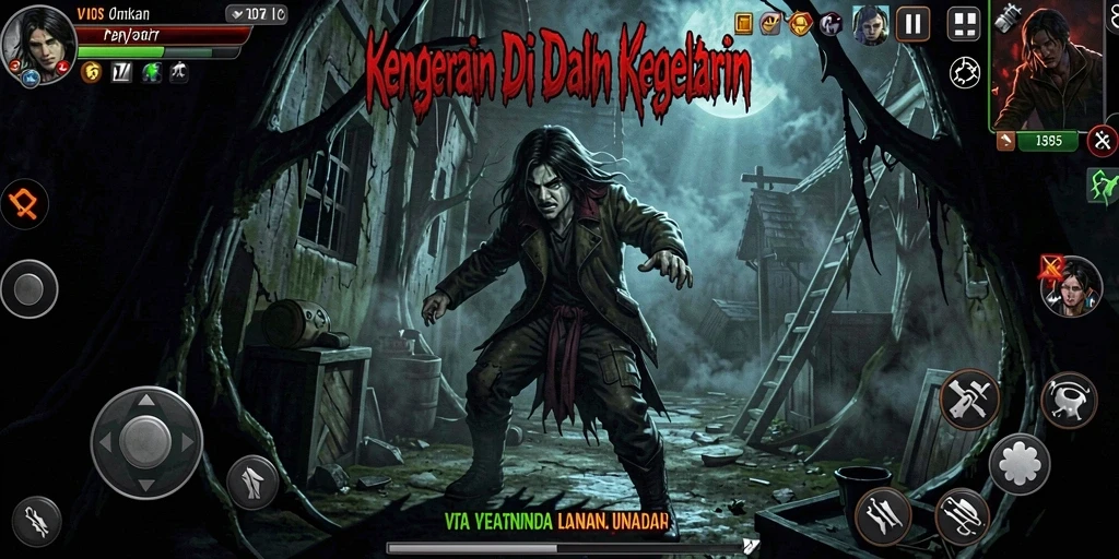 Screenshot gameplay V07 menunjukkan saat-saat menegangkan di dunia Horror.