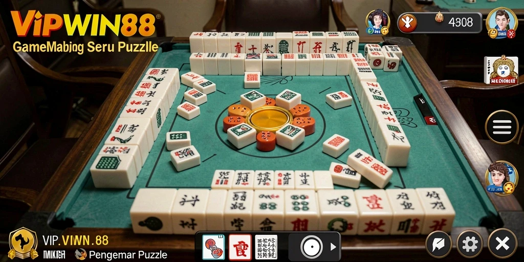 Tampilan gameplay menawan dari VIPWIN88 dengan ubin Mahjong.