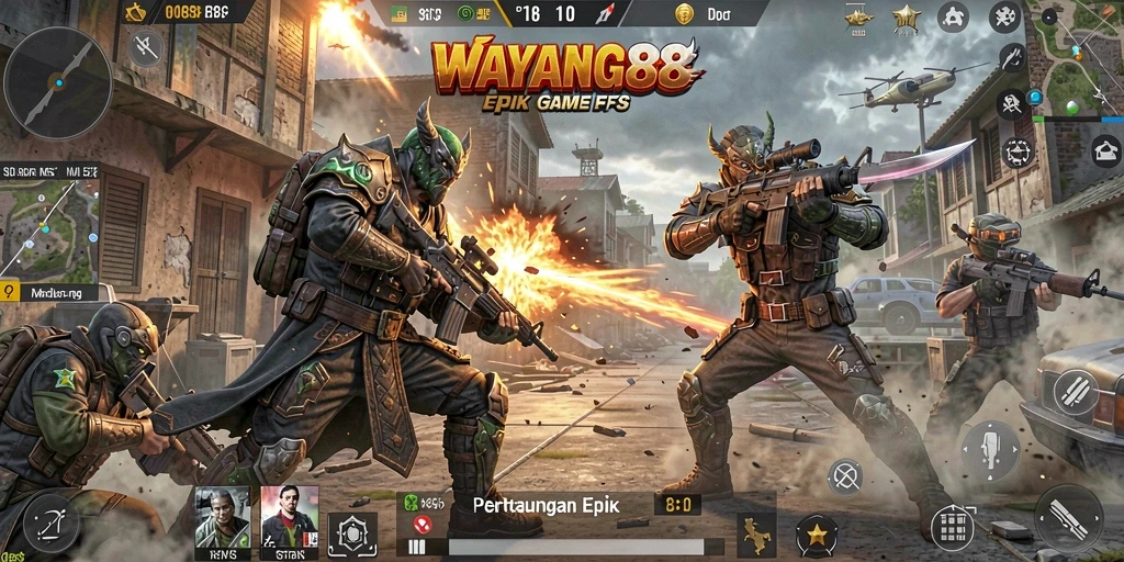 Tampilan gameplay FPS yang seru dan menegangkan.