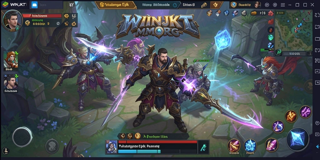 Gameplay seru dalam dunia epik WINJKT dengan pemain lain.