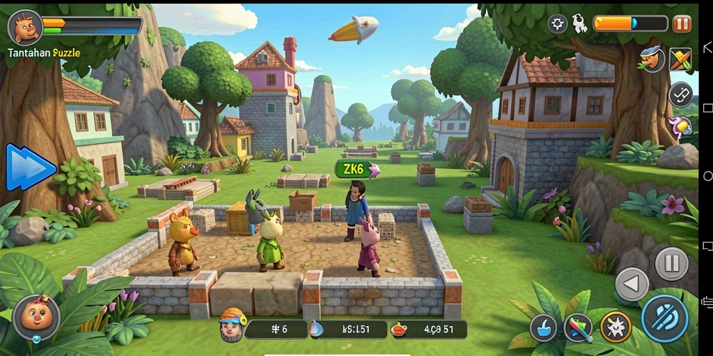 Tampilan gameplay ZK6 yang seru dan menantang.